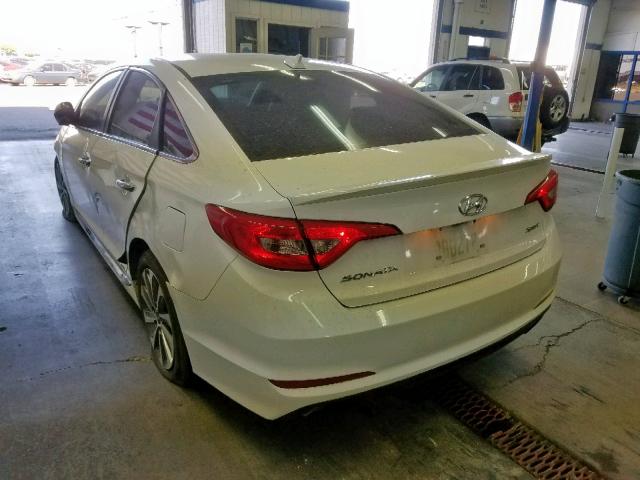 5NPE34AF0HH470261 - 2017 HYUNDAI SONATA SPO WHITE photo 3