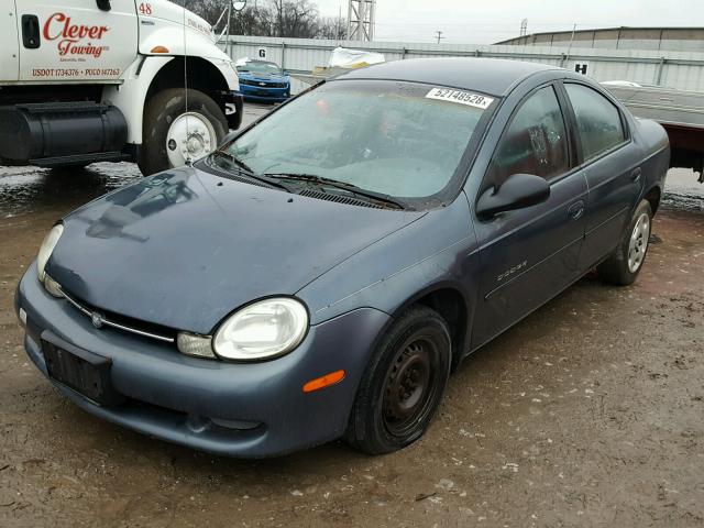 1B3ES46C41D136331 - 2001 DODGE NEON SE BLUE photo 2