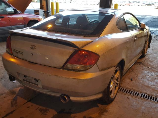 KMHHM65D86U194683 - 2006 HYUNDAI TIBURON GS SILVER photo 4