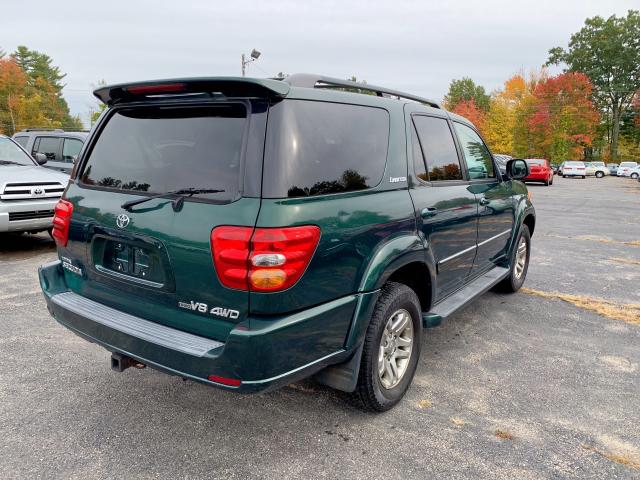 5TDBT48A44S232365 - 2004 TOYOTA SEQUOIA LI GREEN photo 4