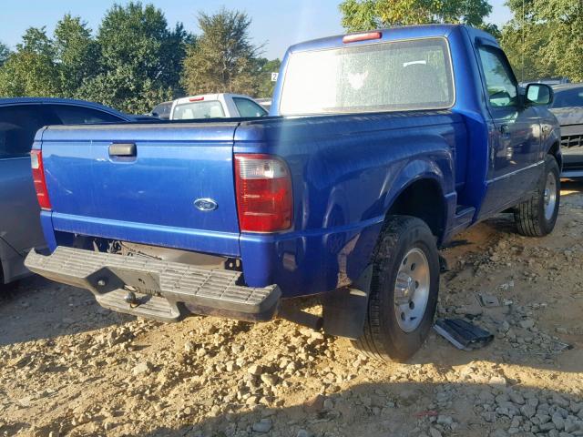 1FTYR10U23PB75976 - 2003 FORD RANGER BLUE photo 4