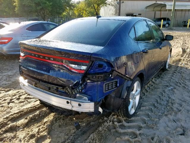 1C3CDFCB4DD326274 - 2013 DODGE DART LIMIT BLUE photo 4