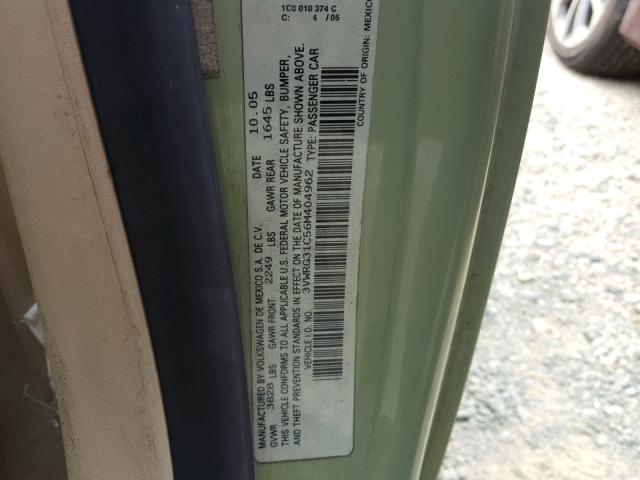 3VWRG31C56M404962 - 2006 VOLKSWAGEN NEW BEETLE 绿色 照片 10