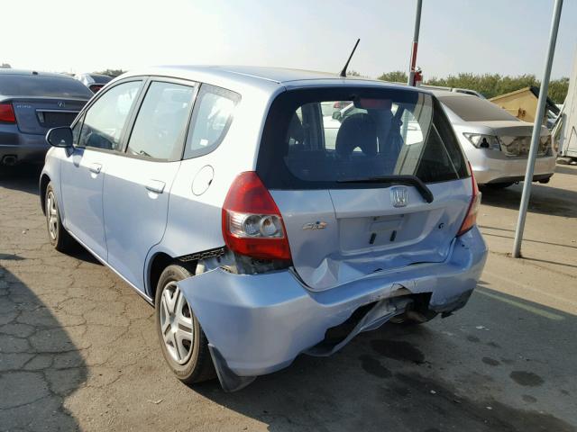 JHMGD38438S041300 - 2008 HONDA FIT BLUE photo 3