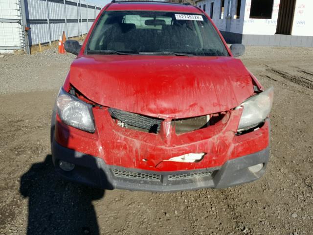 5Y2SM62844Z436726 - 2004 PONTIAC VIBE RED photo 9