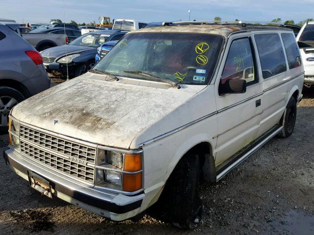 2B4FK41G8GR684087 - 1986 DODGE CARAVAN SE WHITE photo 2