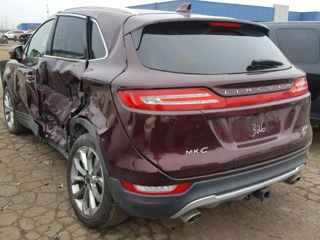 5LMCJ2C96HUL50326 - 2017 LINCOLN MKC SELECT 勃艮第红 照片 3