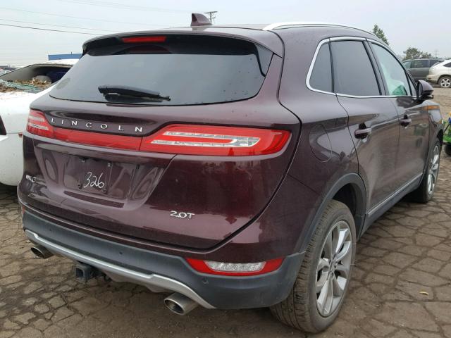 5LMCJ2C96HUL50326 - 2017 LINCOLN MKC SELECT 勃艮第红 照片 4