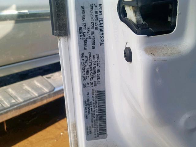 ZFBHRFAB1K6M58001 - 2019 RAM PROMASTER 白色 照片 10