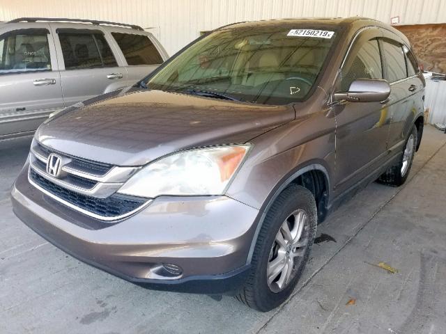 5J6RE4H71AL097205 - 2010 HONDA CR-V EXL BROWN photo 2