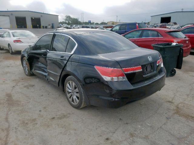 1HGCP2F72CA021330 - 2012 HONDA ACCORD EX BLACK photo 3