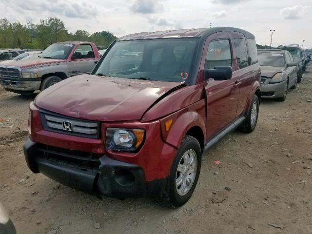 5J6YH28758L020189 - 2008 HONDA ELEMENT EX MAROON photo 2