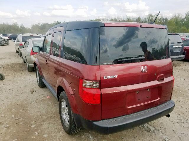 5J6YH28758L020189 - 2008 HONDA ELEMENT EX MAROON photo 3