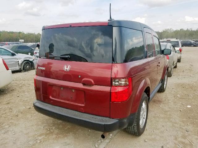 5J6YH28758L020189 - 2008 HONDA ELEMENT EX MAROON photo 4