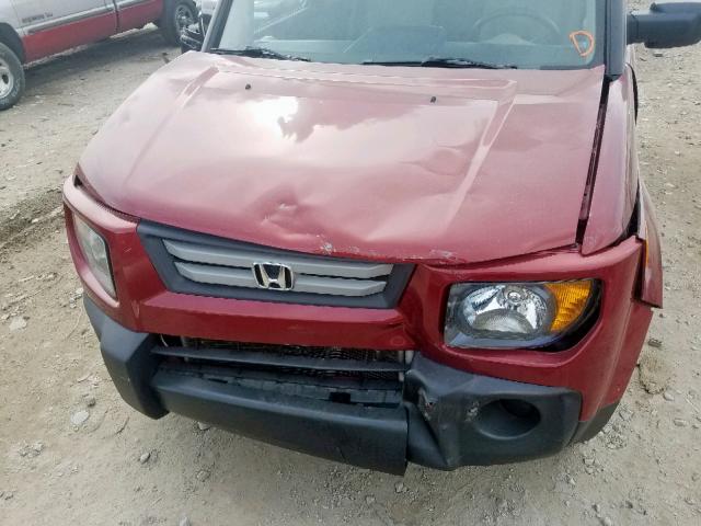 5J6YH28758L020189 - 2008 HONDA ELEMENT EX MAROON photo 7