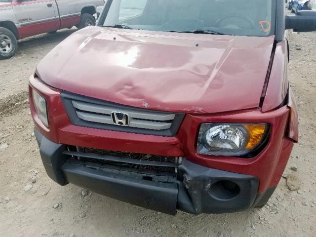 5J6YH28758L020189 - 2008 HONDA ELEMENT EX MAROON photo 9