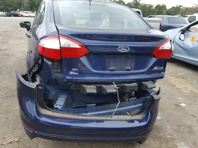 3FADP4BJ3GM100939 - 2016 FORD FIESTA SE BLUE photo 9