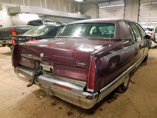 1G6DW52P11R714066 - 1996 CADILLAC FLEETWOOD BURGUNDY photo 4