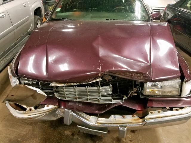 1G6DW52P11R714066 - 1996 CADILLAC FLEETWOOD BURGUNDY photo 7