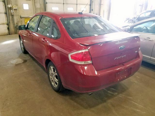 1FAHP36N79W252587 - 2009 FORD FOCUS SES RED photo 3