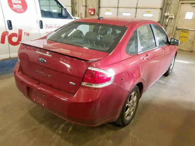 1FAHP36N79W252587 - 2009 FORD FOCUS SES RED photo 4