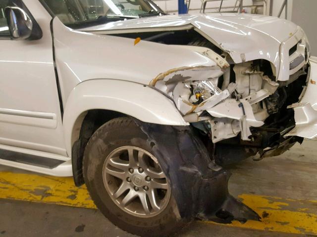 5TDBT48A07S286802 - 2007 TOYOTA SEQUOIA LI WHITE photo 9