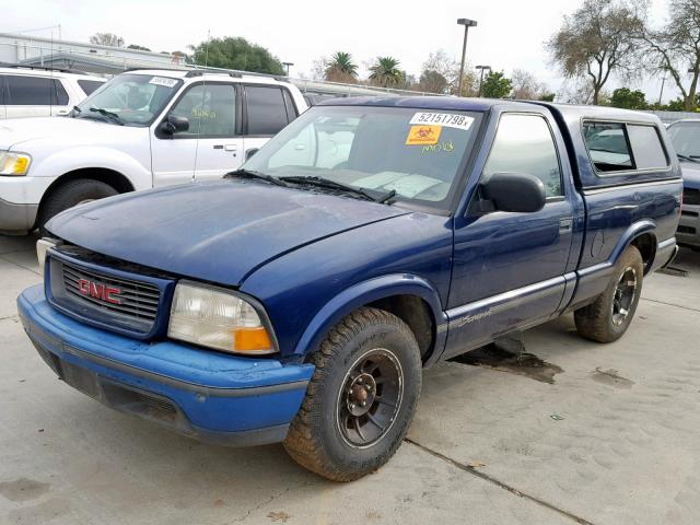 1GTCS144XX8518123 - 1999 GMC SONOMA BLUE photo 2