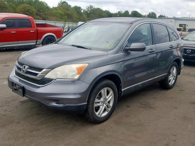 5J6RE4H73AL031996 - 2010 HONDA CR-V EXL GRAY photo 2