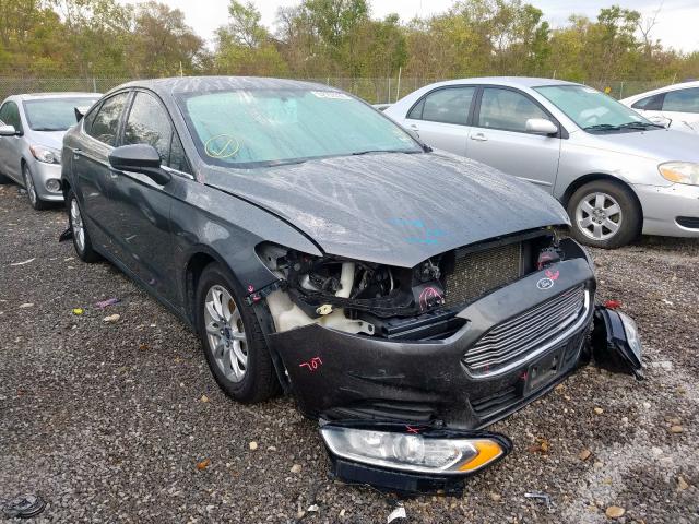 1FA6P0G73F5115959 - 2015 FORD FUSION S GRAY photo 1