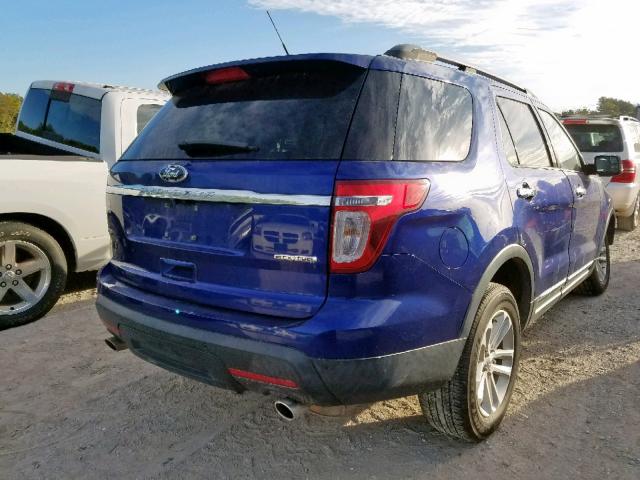 1FM5K7D85EGC60722 - 2014 FORD EXPLORER X BLUE photo 4