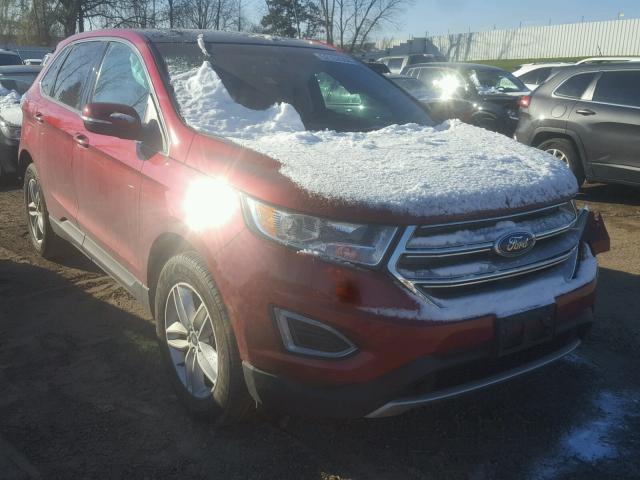 2FMTK3J8XFBB37723 - 2015 FORD EDGE SEL RED photo 1