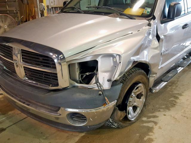 1D7HA18N78S613535 - 2008 DODGE RAM 1500 S SILVER photo 9