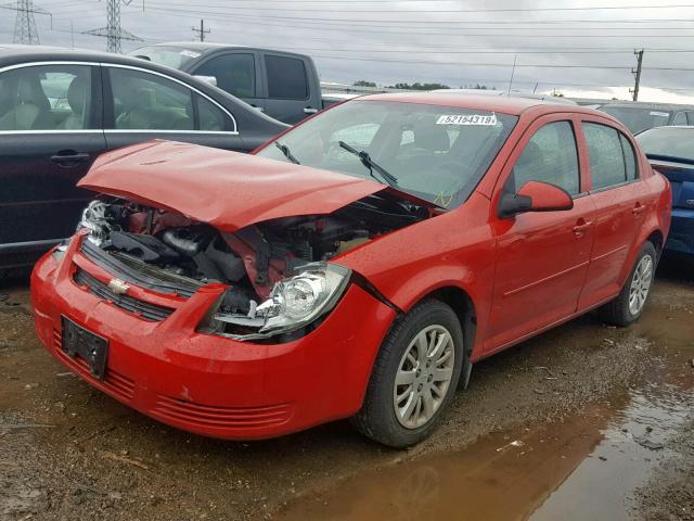 1G1AD5F58A7144597 - 2010 CHEVROLET COBALT 1LT RED photo 2