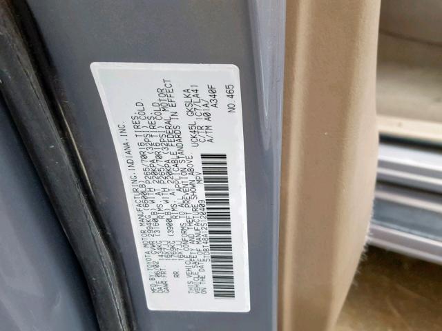 5TDBT48A12S120409 - 2002 TOYOTA SEQUOIA LI CREAM photo 10