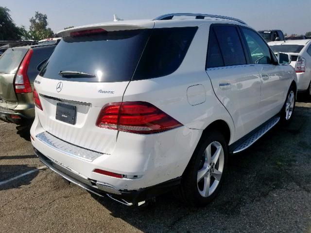 4JGDA5HB3JB123956 - 2018 MERCEDES-BENZ GLE 350 4M WHITE photo 4