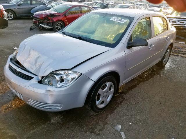 1G1AK52F057554188 - 2005 CHEVROLET COBALT SILVER photo 2