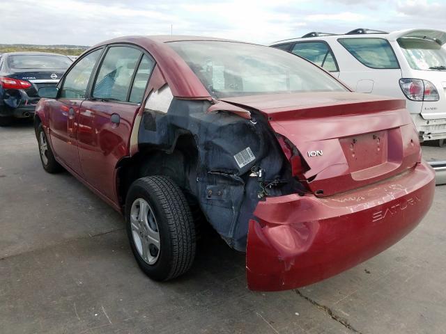 1G8AG54F65Z146850 - 2005 SATURN ION LEVEL BURGUNDY photo 3