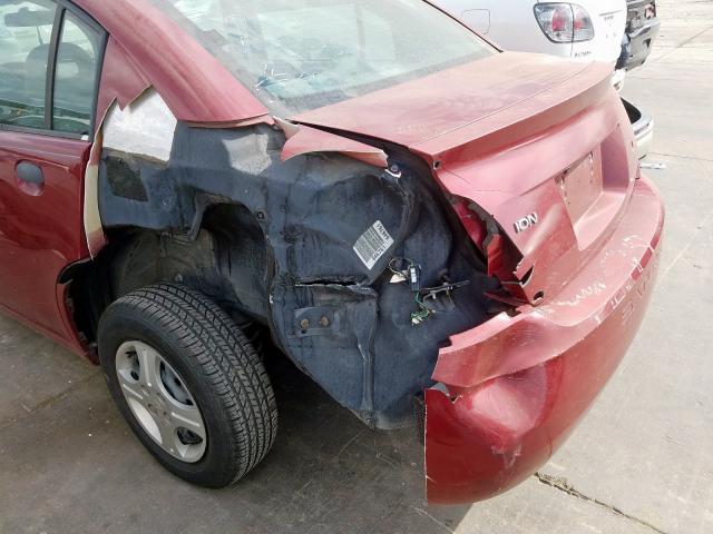 1G8AG54F65Z146850 - 2005 SATURN ION LEVEL BURGUNDY photo 9