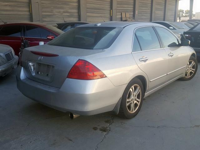 1HGCM56857A050748 - 2007 HONDA ACCORD EX SILVER photo 4