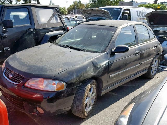 3N1BB51D81L109783 - 2001 NISSAN SENTRA SE BLACK photo 2