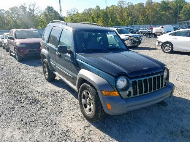 1J4GL48K65W714717 - 2005 JEEP LIBERTY SP GREEN photo 1