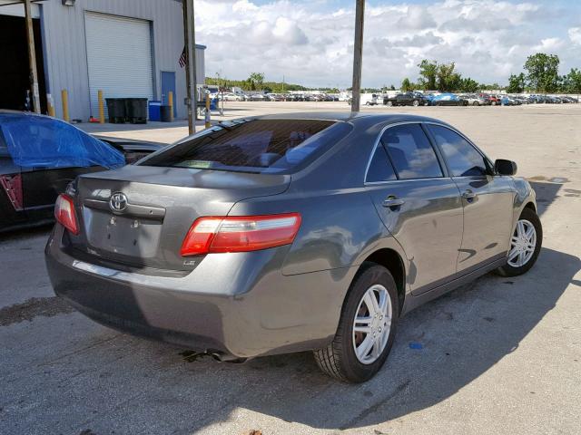 4T1BE46K27U625167 - 2007 TOYOTA CAMRY CE GRAY photo 4