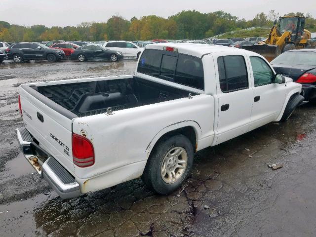 1D7HL48X33S341930 - 2003 DODGE DAKOTA QUA WHITE photo 4