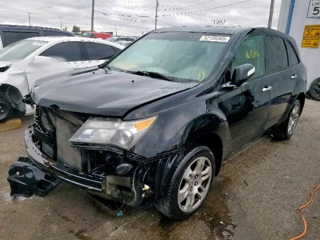 2HNYD28217H533869 - 2007 ACURA MDX BLACK photo 2