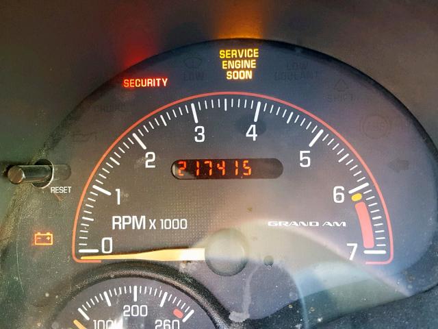 1G2NF12F42C297534 - 2002 PONTIAC GRAND AM S BLACK photo 8