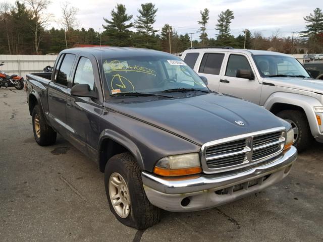 1D7HG48N04S537263 - 2004 DODGE DAKOTA QUA GRAY photo 1