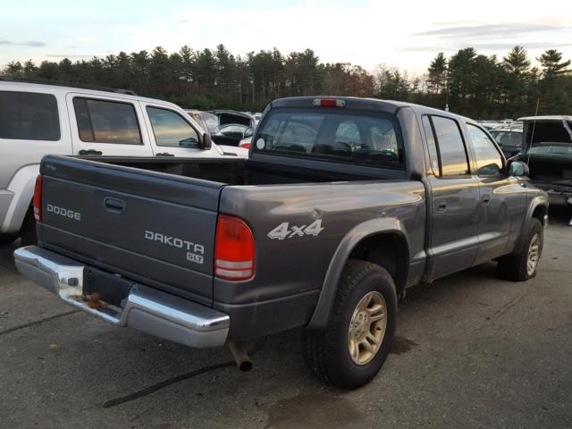 1D7HG48N04S537263 - 2004 DODGE DAKOTA QUA GRAY photo 4