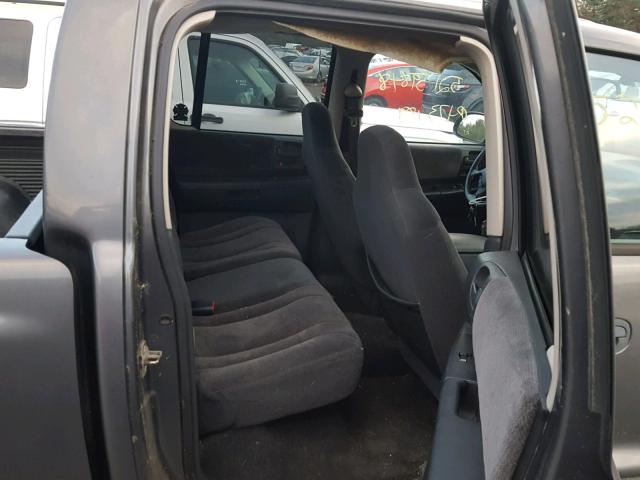 1D7HG48N04S537263 - 2004 DODGE DAKOTA QUA GRAY photo 6