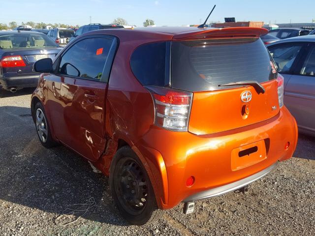 JTNJJXB00CJ019522 - 2012 TOYOTA SCION IQ ORANGE photo 3