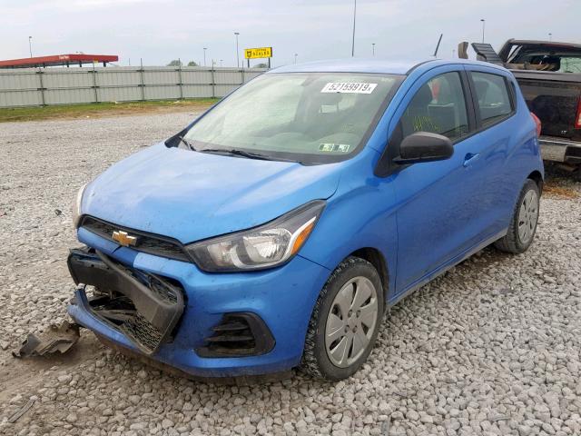 KL8CB6SAXGC607721 - 2016 CHEVROLET SPARK LS BLUE photo 2